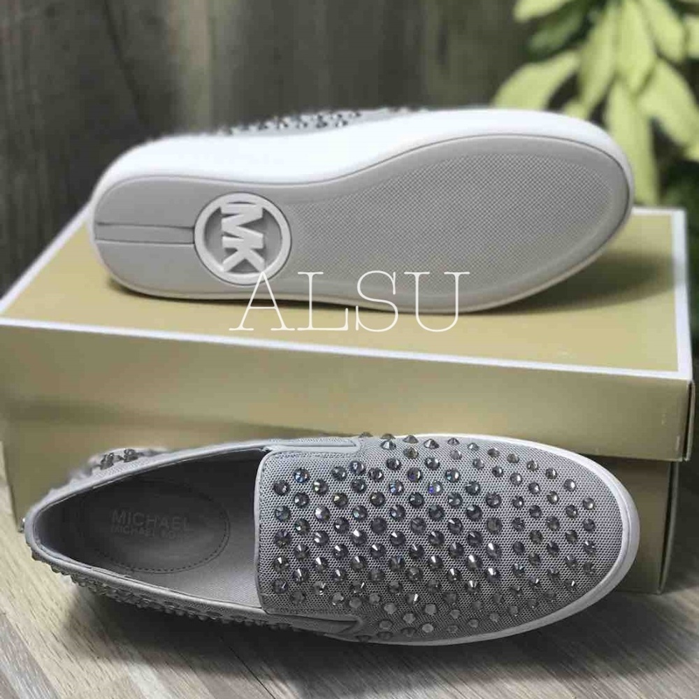 Michael Kors Trent Slip On Aluminum Grey W AUTHENT - Picture 4 of 8